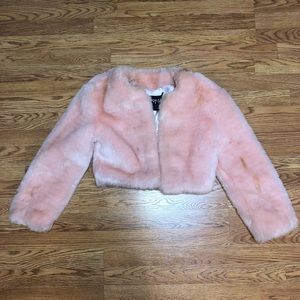 Nasty Gal Pink Faux Fur Jacket